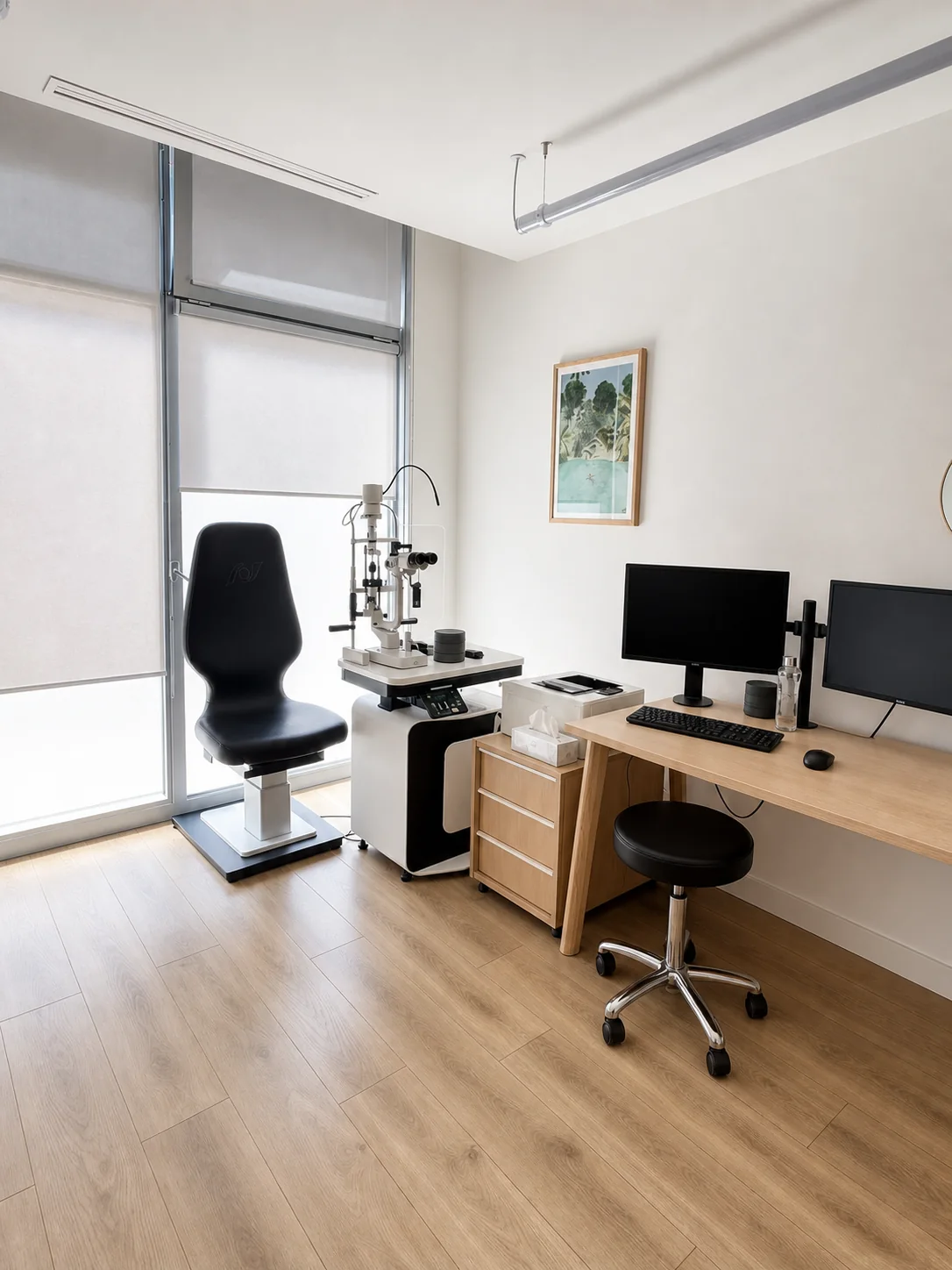Un bureau de consultation ophtalmologique